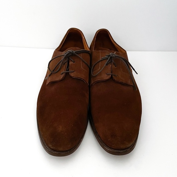 Shipton Brown Suede Lace Up Plain Toe Oxford Dress Shoes